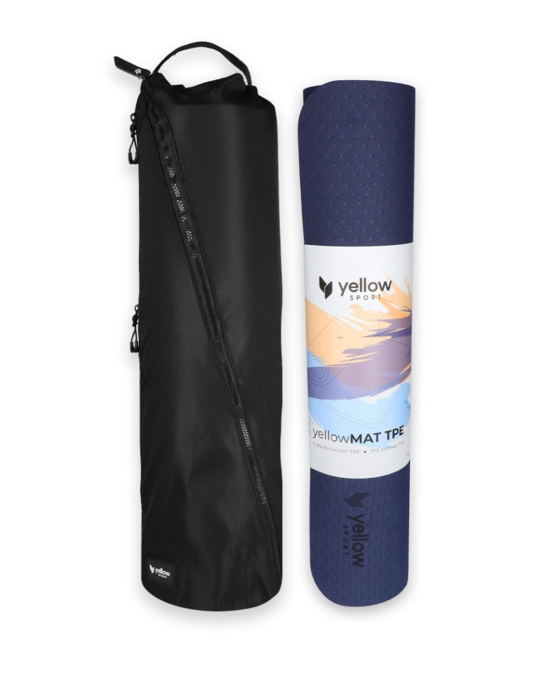 yellowMAT TPE covor de exerciții albastru - albastru marin + sac